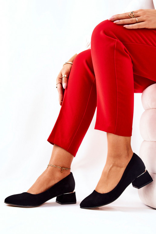 Chaussures en daim LeÀski 3118 couleur noire Chaussures en daim LeÀski 3118 couleur noire