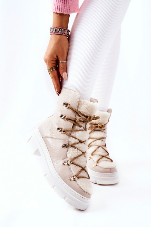 réchauffer Peau Bottes chaussures couleur ivoire Nerisso réchauffer Peau Bottes chaussures couleur ivoire Nerisso