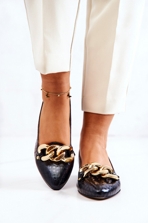 Peau avec imitation peau de serpent Chaussures couleur noire Elissabeth Peau avec imitation peau de serpent Chaussures couleur noire Elissabeth