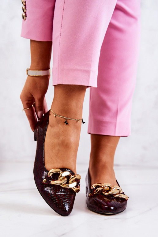 Leer met lakeffect met imitatie slangenleer Schoenen bordeaux Elissabeth Leer met lakeffect met imitatie slangenleer Schoenen bordeaux Elissabeth