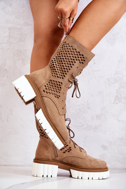 Peau Grand Bottines de travail Nicole marron 2706 Peau Grand Bottines de travail Nicole marron 2706