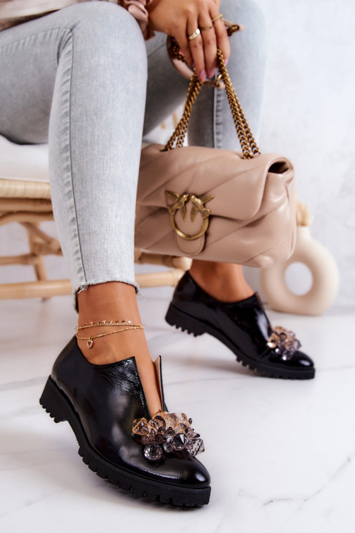 Elegante stijl Leer schoenen met ornamenten zInart Cindy Elegante stijl Leer schoenen met ornamenten zInart Cindy