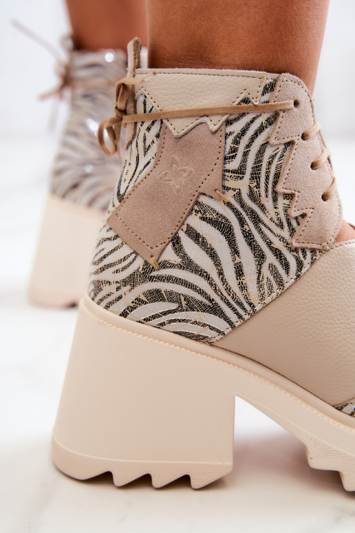 Peau Bottes avec fermetures éclair Il fautciejka 05321-04 beige Peau Bottes avec fermetures éclair Il fautciejka 05321-04 beige