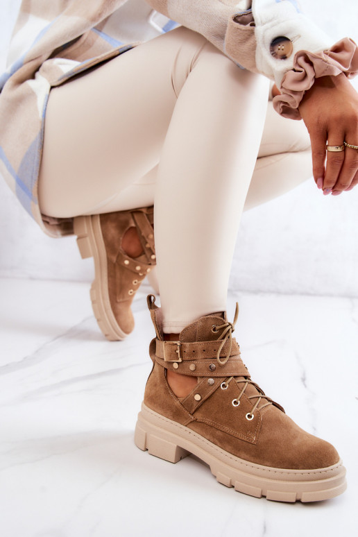 en daim Féminin Bottes Avec découpes marron Everly en daim Féminin Bottes Avec découpes marron Everly