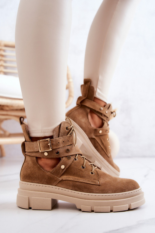 en daim Féminin Bottes Avec découpes marron Everly en daim Féminin Bottes Avec découpes marron Everly