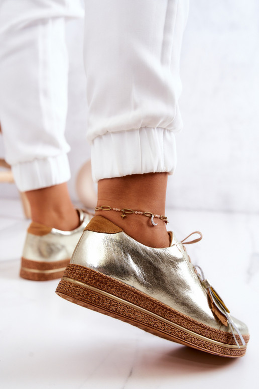 Haut Schuhe Es mussciejka 04550-25 goldene Farbe