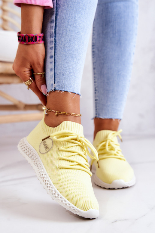 Feminin Sportlicher Stil Schuhe GOE JJ2N4150 gelbe Farbe Feminin Sportlicher Stil Schuhe GOE JJ2N4150 gelbe Farbe