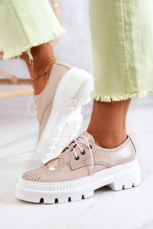 Haut Schuhe mit Herzen Beige Curtis Haut Schuhe mit Herzen Beige Curtis