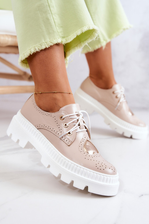 Haut Schuhe mit Herzen Beige Curtis Haut Schuhe mit Herzen Beige Curtis