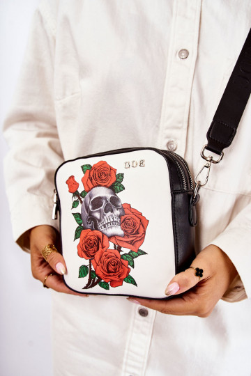 Leder Geldbörse Briefträger IN Drucken GOE ZNJ012 SchZuarz und-INeiß