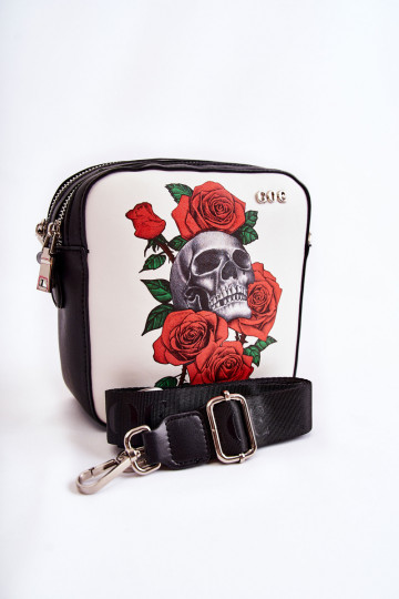 Sac à main en cuir Facteur DANS Imprimer GOE ZNJ012 Noir et-Blanc 2