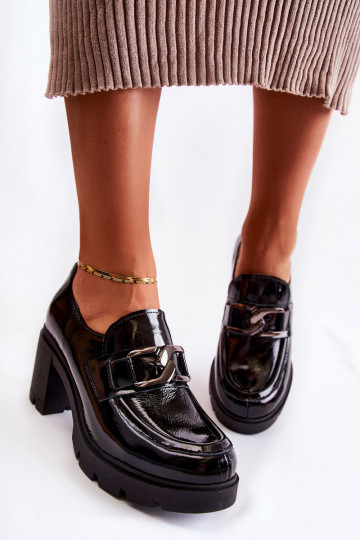 Eleganter Stil Schuhe mit Absätzen Mit Silberverzierung schZuarze Farbe Lemar Harmell 2