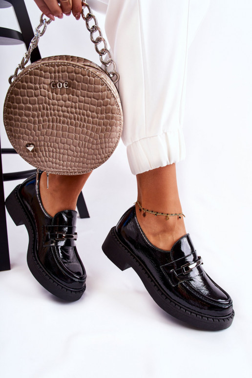 avec effet vernis chaussures Avec décoration argentée couleur noire Lemar Hestill avec effet vernis chaussures Avec décoration argentée couleur noire Lemar Hestill