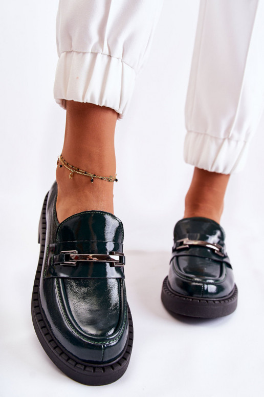 avec effet vernis chaussures Avec décoration argentée couleur verte Lemar Hestill avec effet vernis chaussures Avec décoration argentée couleur verte Lemar Hestill