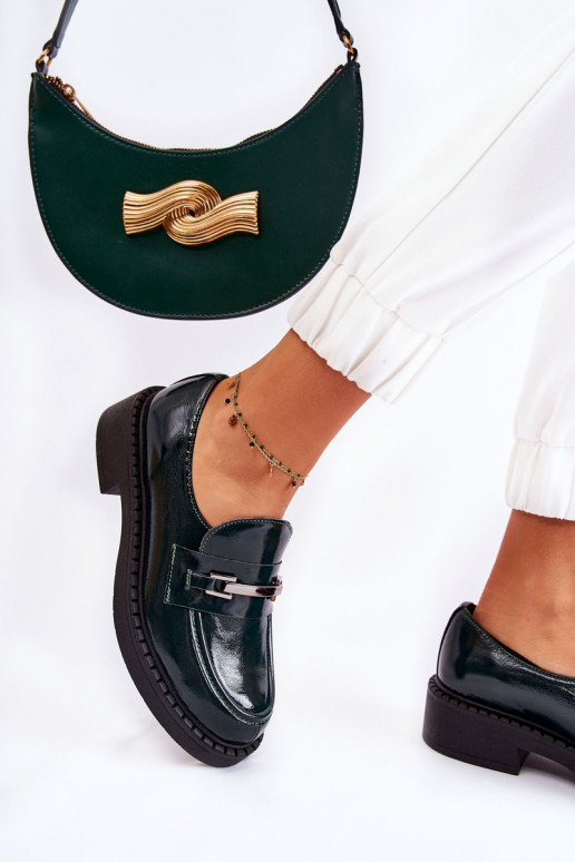 met lakeffect schoenen Met Zilveren Decoratie groene kleur Lemar Hestill met lakeffect schoenen Met Zilveren Decoratie groene kleur Lemar Hestill