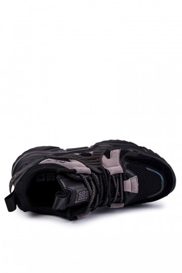 Männlich Sportlicher Stil Schuhe Big Star KK174054 schZuarze Farbe 2