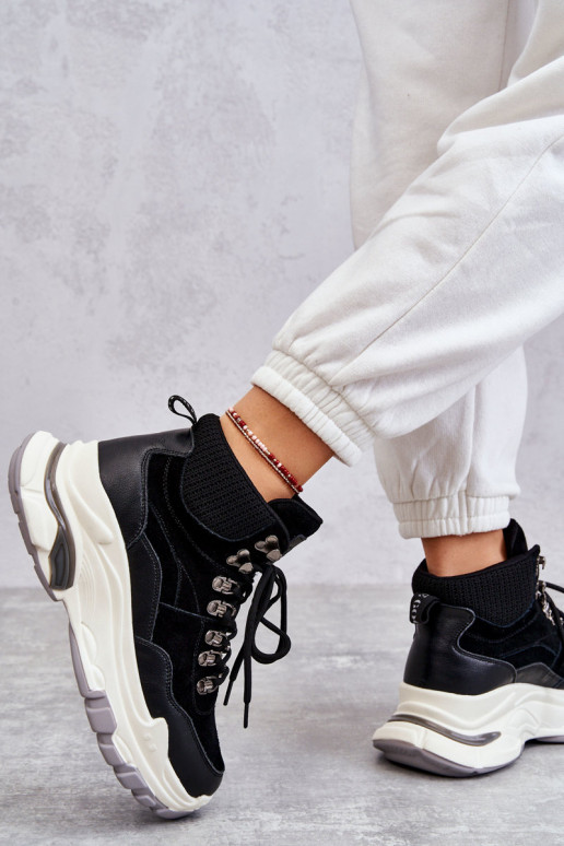 Féminin Grand baskets GOE KK2N4098 couleur noire Féminin Grand baskets GOE KK2N4098 couleur noire