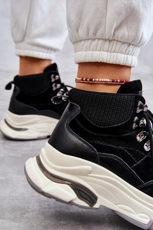 Féminin Grand baskets GOE KK2N4098 couleur noire Féminin Grand baskets GOE KK2N4098 couleur noire