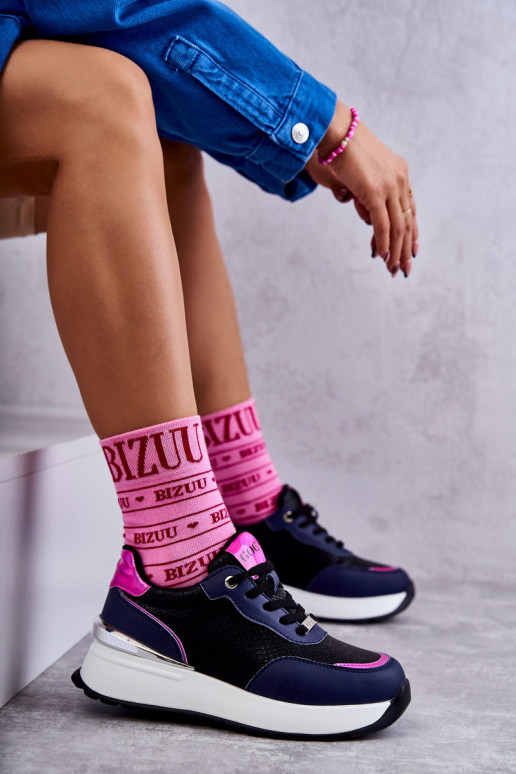 Féminin baskets Sur un coin GOE KK2N4081 Noir et-bleu foncé Féminin baskets Sur un coin GOE KK2N4081 Noir et-bleu foncé