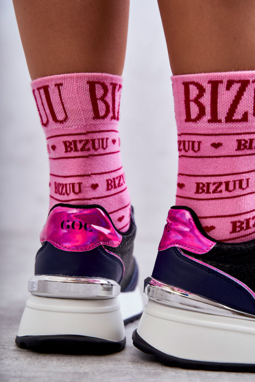 Feminin Turnschuhe Auf einem Keil GOE KK2N4081 SchZuarz und-Dunkelblau Feminin Turnschuhe Auf einem Keil GOE KK2N4081 SchZuarz und-Dunkelblau