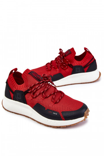 Mâle baskets Big Star KK174013 couleur rouge 2