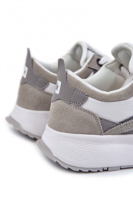 Mâle Style sportif chaussures Big Star KK174021 Blanc-couleur grise Mâle Style sportif chaussures Big Star KK174021 Blanc-couleur grise