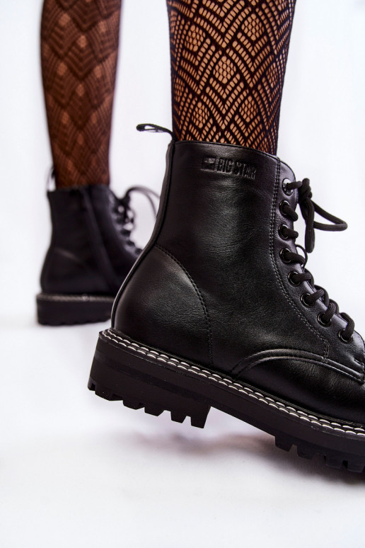 Féminin Bottes avec une plateforme Big Star KK274538 couleur noire Féminin Bottes avec une plateforme Big Star KK274538 couleur noire