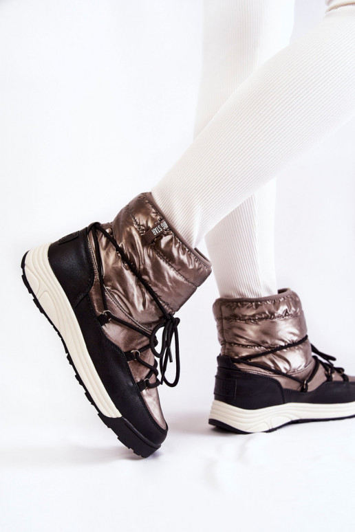 Féminin Bottes de neige Memory Foam Big Star KK274275 gris-couleur noire Féminin Bottes de neige Memory Foam Big Star KK274275 gris-couleur noire