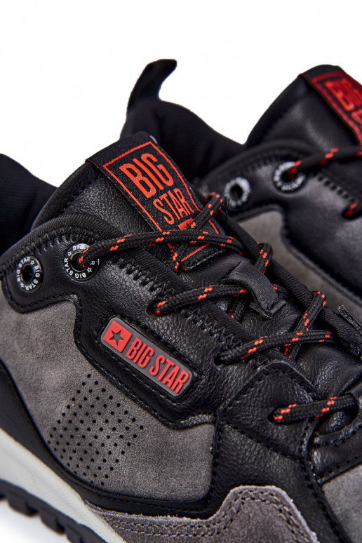 Mâle Modèle classique baskets Memory Foam Big Star KK174271 couleur grise Mâle Modèle classique baskets Memory Foam Big Star KK174271 couleur grise