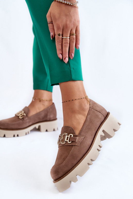 en daim chaussures avec des ornements Laura Messi 2489 marron en daim chaussures avec des ornements Laura Messi 2489 marron