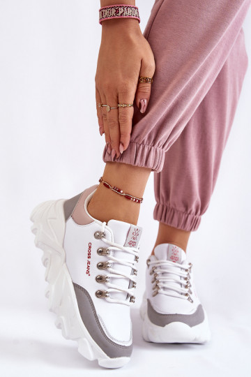 Dames Sneakers model schoenen met platform Cross Jeans KK2R4071C Initte kleur