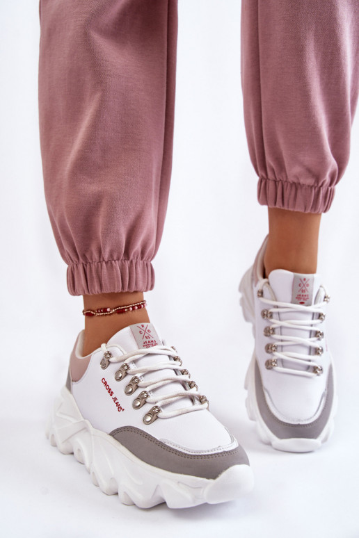 Feminin Sneakers Stilvollllschuhe mit einer Plattform Cross Jeans KK2R4071C Zueiße Farbe