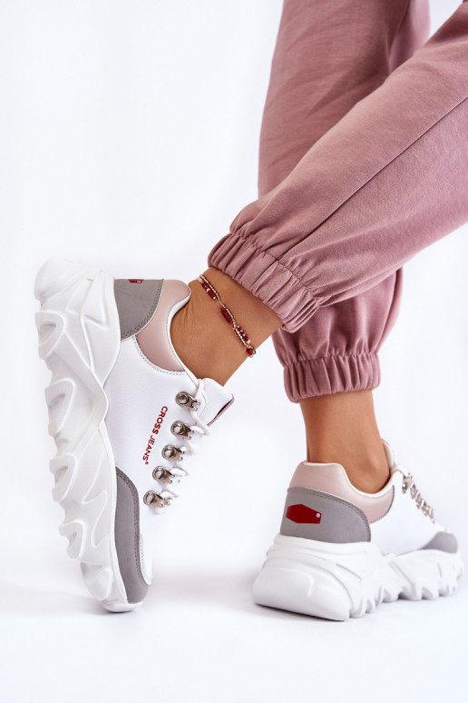 Dames Sneakers model schoenen met platform Cross Jeans KK2R4071C Initte kleur Dames Sneakers model schoenen met platform Cross Jeans KK2R4071C Initte kleur