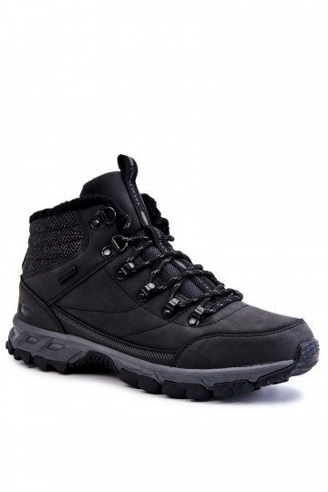 Heren gevoerde enkellaarsjes wandelschoenen Cross Jeans KK1R4022C zwart