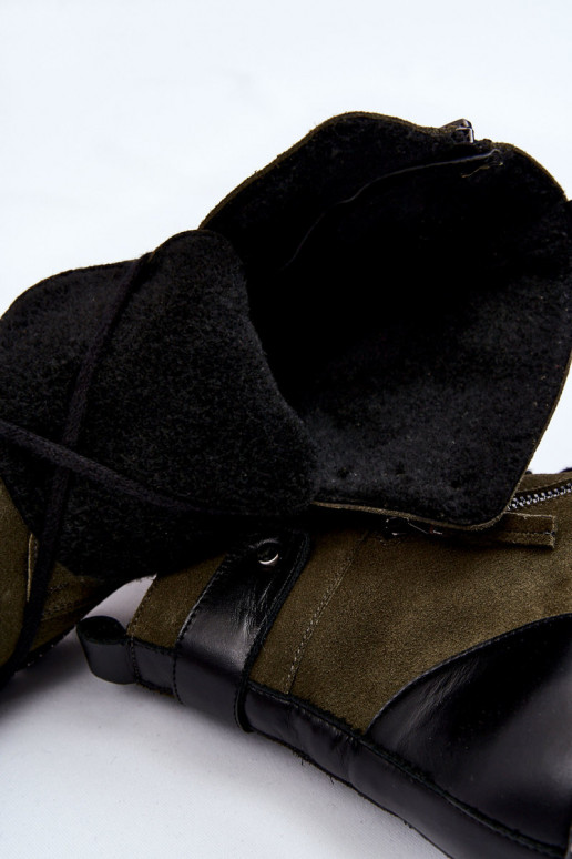 van suède opInarmen Laarzen Laura Messi 2508 groene kleur