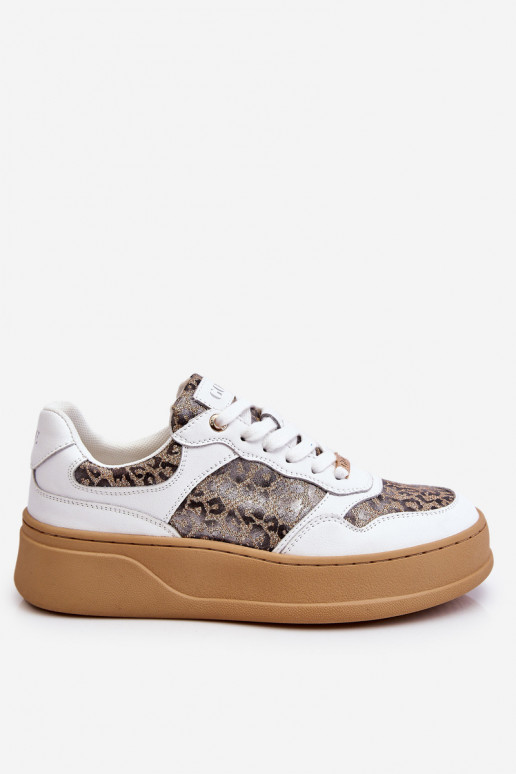 Féminin Baskets confortables GOE LL2N4052 Blanc-beige Féminin Baskets confortables GOE LL2N4052 Blanc-beige
