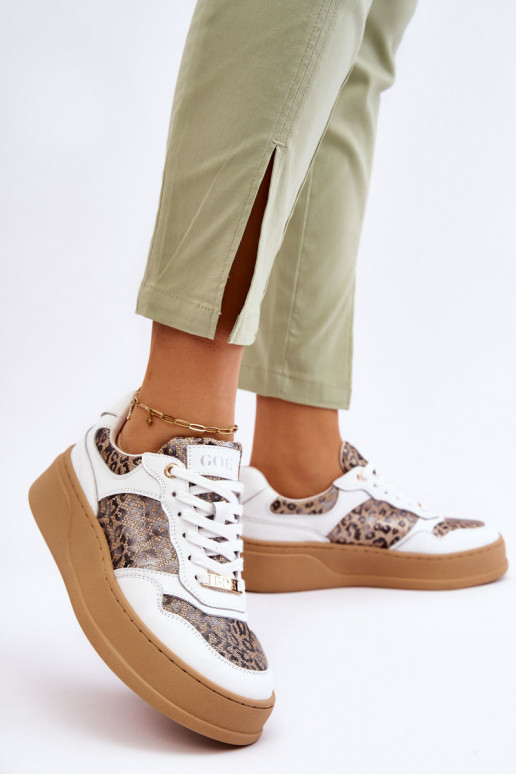 Dames Comfortabele sneakers GOE LL2N4052 INit-beige Dames Comfortabele sneakers GOE LL2N4052 INit-beige