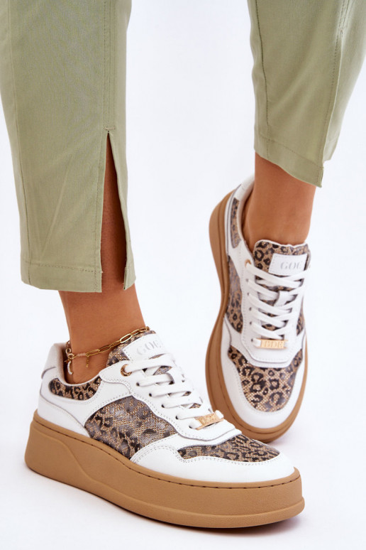 Dames Comfortabele sneakers GOE LL2N4052 INit-beige Dames Comfortabele sneakers GOE LL2N4052 INit-beige