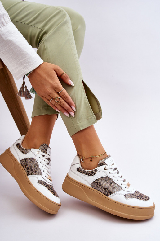 Dames Comfortabele sneakers GOE LL2N4052 INit-beige Dames Comfortabele sneakers GOE LL2N4052 INit-beige