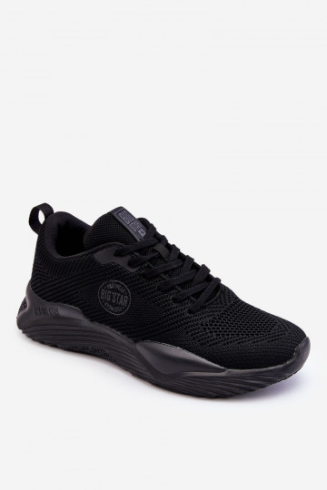 Männlich Sneakers Stilvollllschuhe Memory Foam Big Star LL174248 schZuarze Farbe