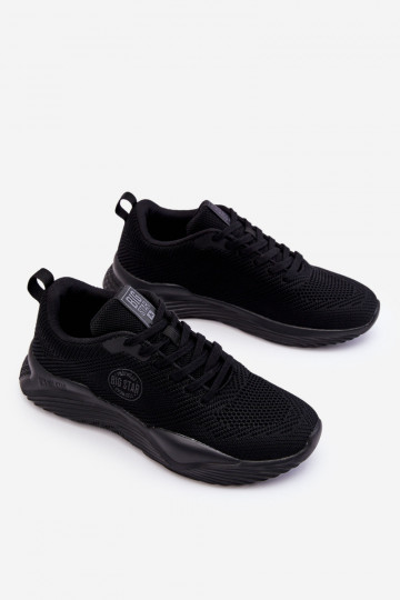 Männlich Sneakers Stilvollllschuhe Memory Foam Big Star LL174248 schZuarze Farbe 2