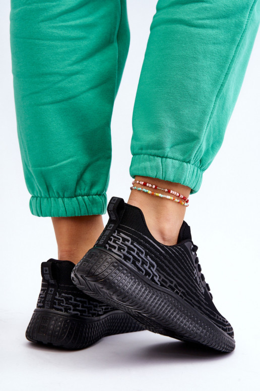 Feminin Netz Turnschuhe Memory Foam System Big Star LL274662 schZuarze Farbe Feminin Netz Turnschuhe Memory Foam System Big Star LL274662 schZuarze Farbe