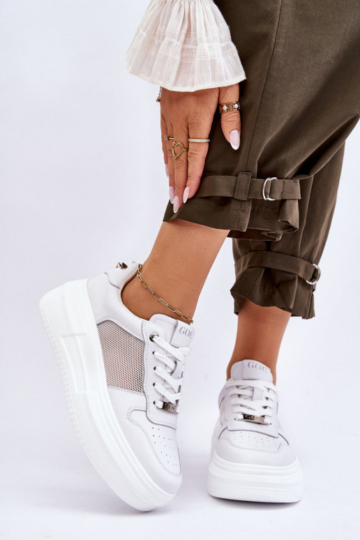 Féminin Modèle classique baskets GOE LL2N4060 couleur blanche Féminin Modèle classique baskets GOE LL2N4060 couleur blanche