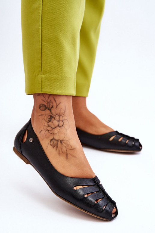 Ballerines confortables en cuir naturel Féminin couleur noire Lemar Luka Ballerines confortables en cuir naturel Féminin couleur noire Lemar Luka