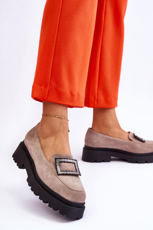 Pratique Mocassins en daim beige Agathe Pratique Mocassins en daim beige Agathe