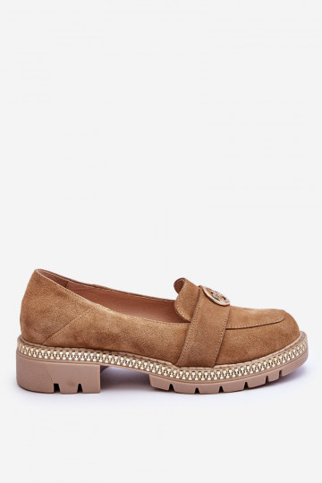 Mocassins en daim élégants Laverne couleur sable