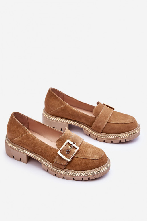 In de mode Suède mocassins beige Eloisa In de mode Suède mocassins beige Eloisa