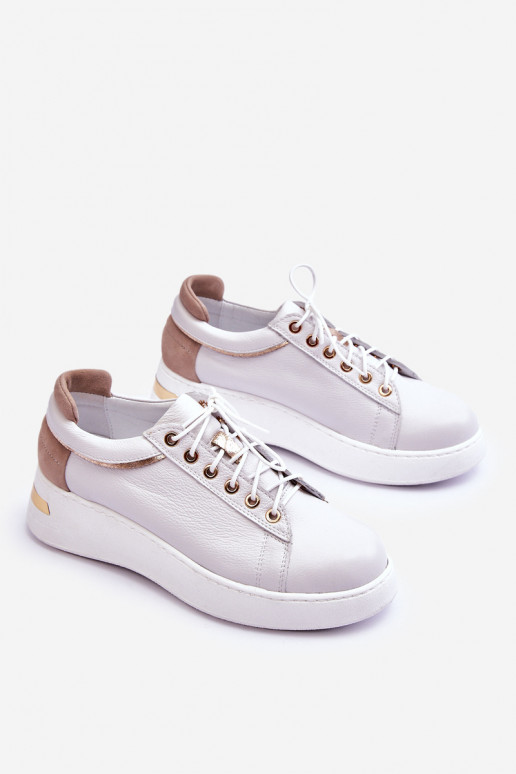 Féminin Peau baskets avec une plateforme couleur blanche Caressa Féminin Peau baskets avec une plateforme couleur blanche Caressa