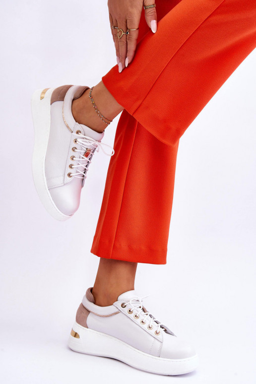 Feminin Haut Turnschuhe mit einer Plattform Zueiße Farbe Caressa Feminin Haut Turnschuhe mit einer Plattform Zueiße Farbe Caressa