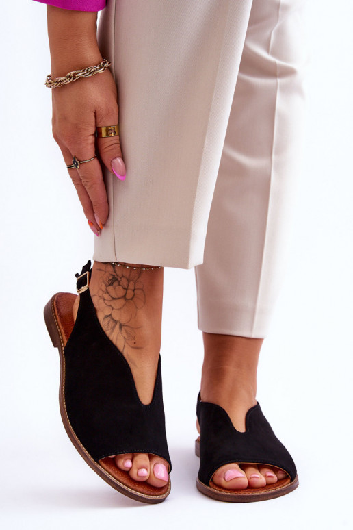 Suède damessandalen LeInski Shoes 3220/X beige Suède damessandalen LeInski Shoes 3220/X beige